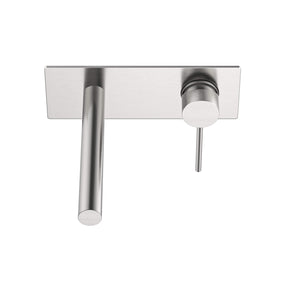 Calla Rounded Square Basin/Bath Wall Mixer with Wall Plate and Universal Body
