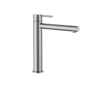 Calla Brushed Nickel Tall Rounded Square Basin Mixer Tap Bundle