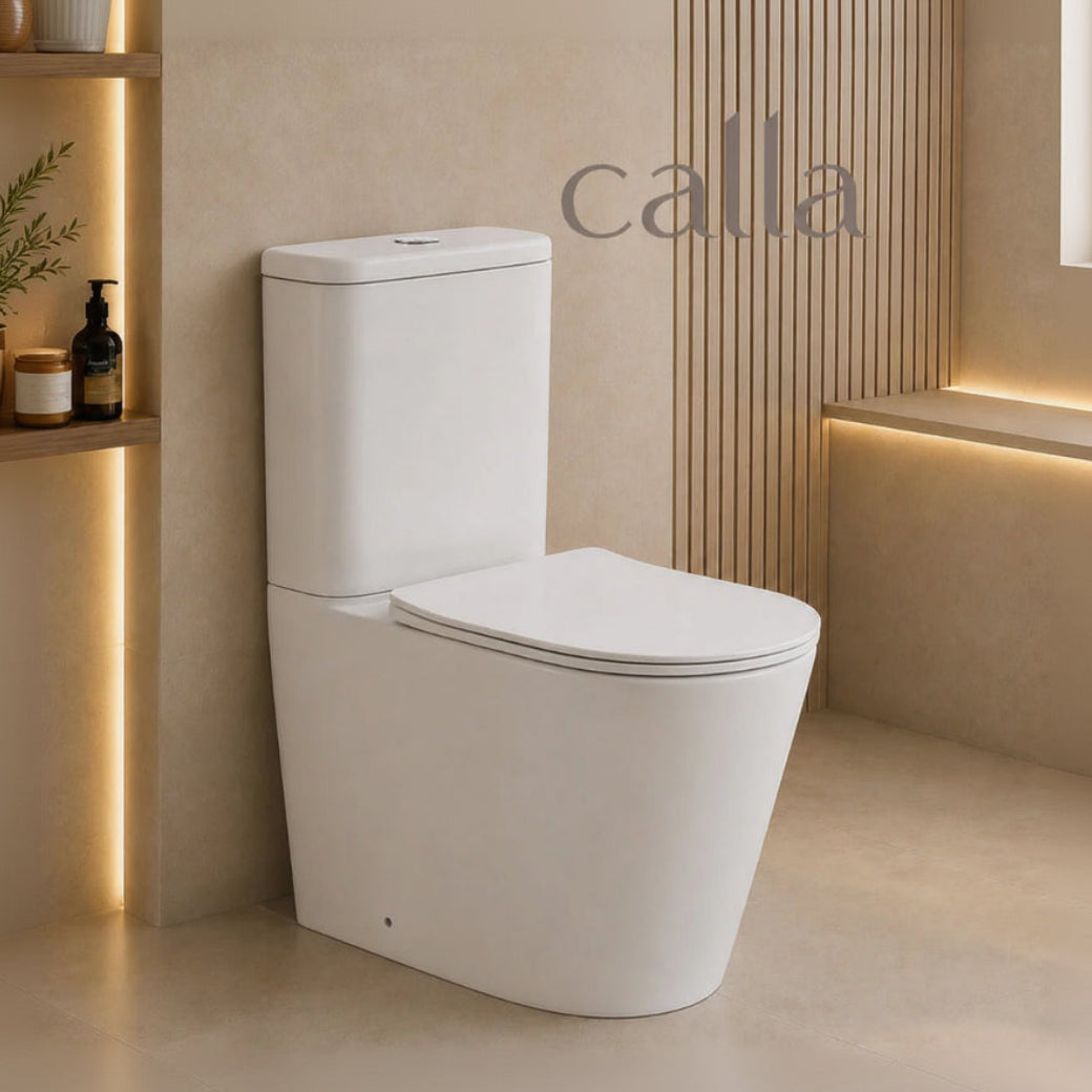 Calla 665 Back to Wall Tornado Toilet Suite  – Gloss White