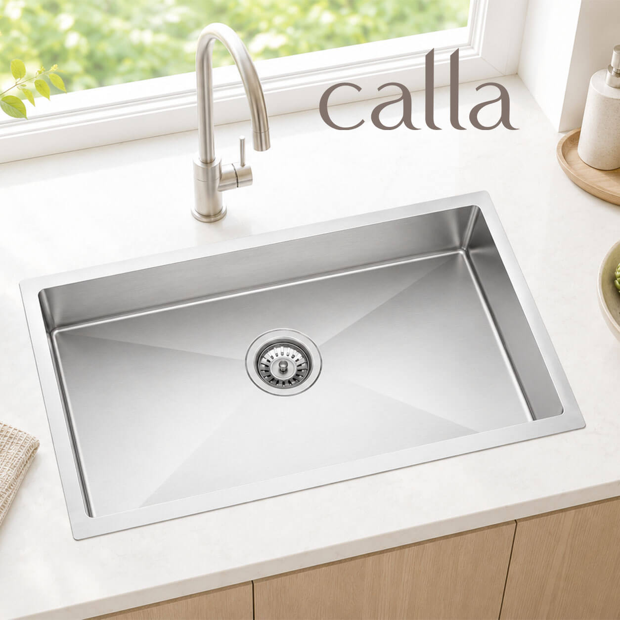 Calla 7045 Large Single Bowl Stainless Steel Sink
