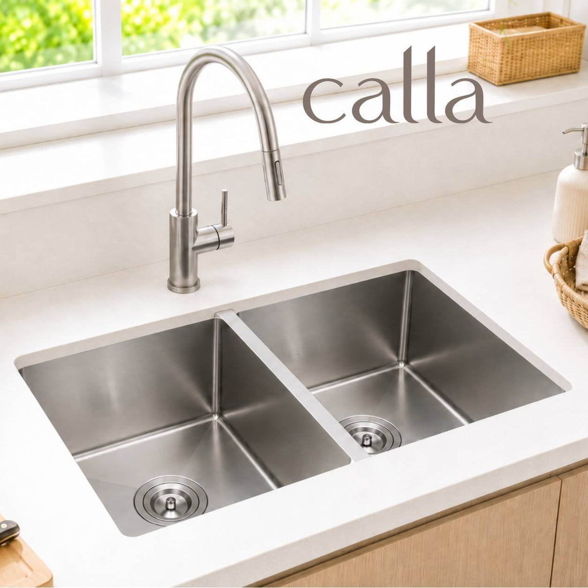 Calla 7745 Large Double Bowl Stainless Steel Sink