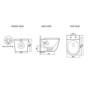 Lumi 560 In-Wall Rimless Tornado Toilet Pan Only