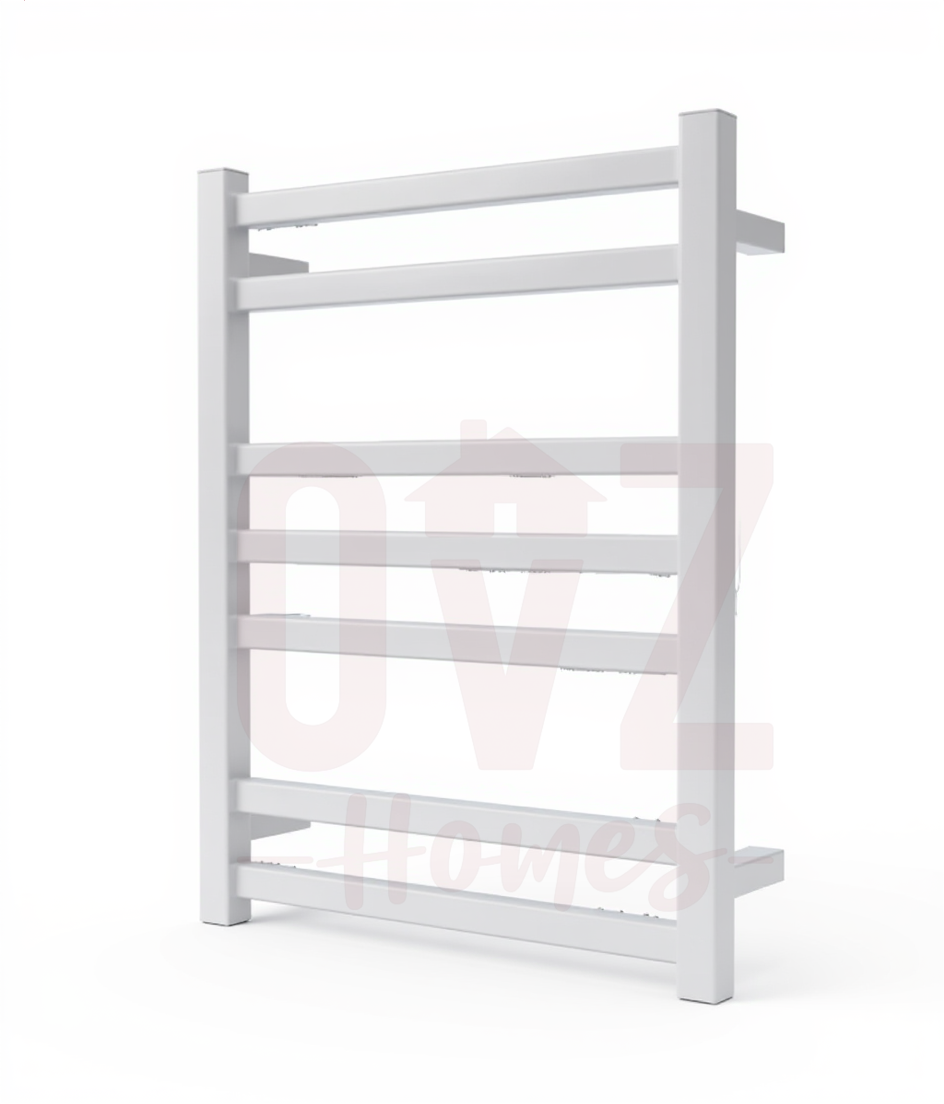 2+3+2 Bars 240V Square  Heated Towel Rail timer Variant Colour Available