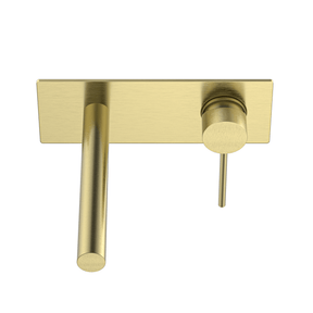 Calla Rounded Square Basin/Bath Wall Mixer with Wall Plate and Universal Body