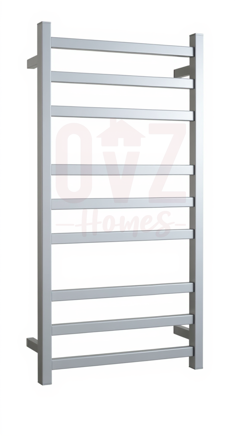 Square Electric Heated Towel Rack 9 Bars Variant Colour Available