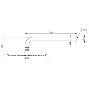 Calla Wall Mounted Rain Shower Head Set