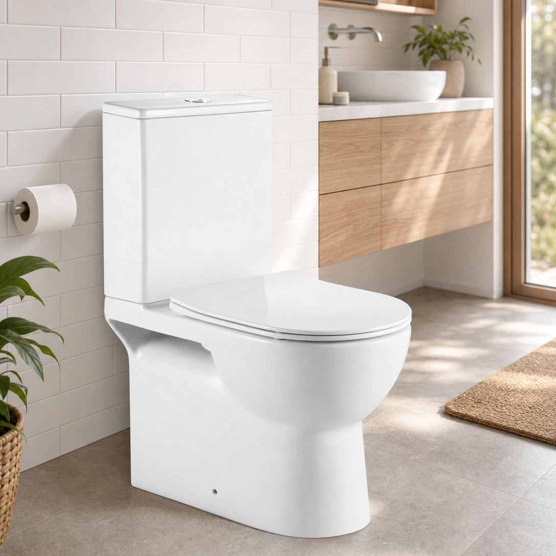 Buller 650 Back to Wall Rimless Toilet Suite – Gloss White