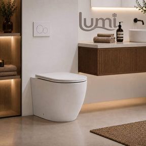 Lumi 560 In-Wall Rimless Tornado Toilet in gloss white
