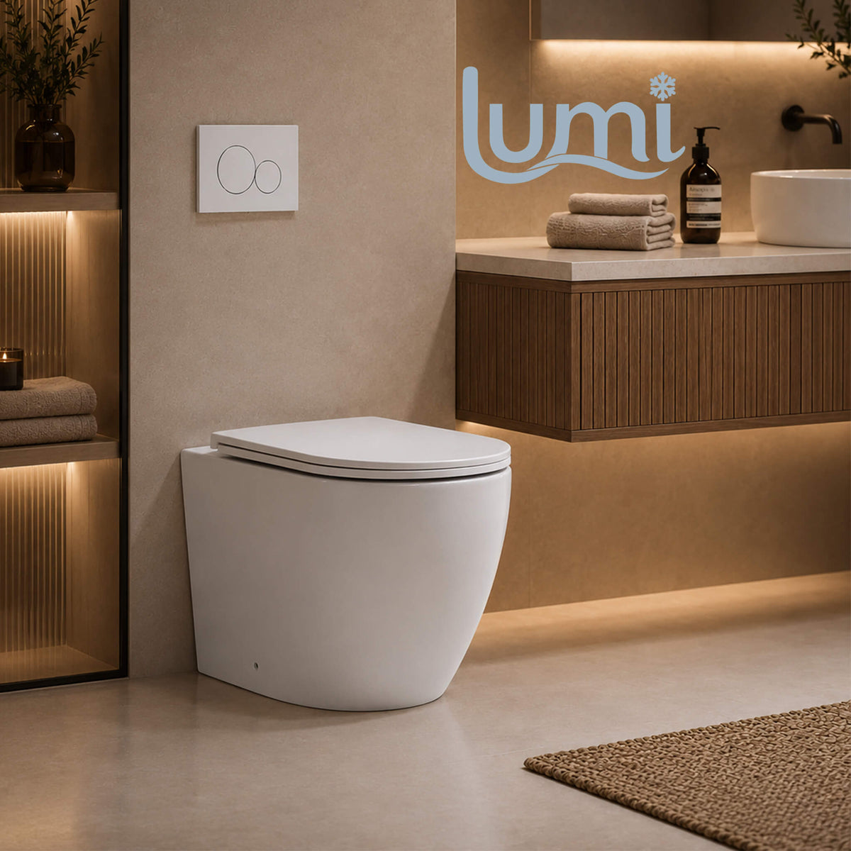 Lumi 560 In-Wall Rimless Tornado Toilet Pan Only