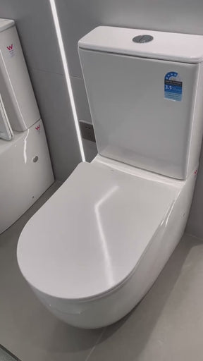 Calla Round 660 Back to Wall Rimless Tornado Toilet Suite – Gloss White