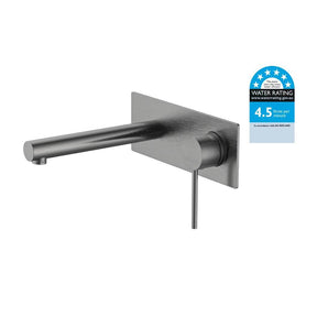Calla Rounded Square Basin/Bath Wall Mixer with Wall Plate and Universal Body