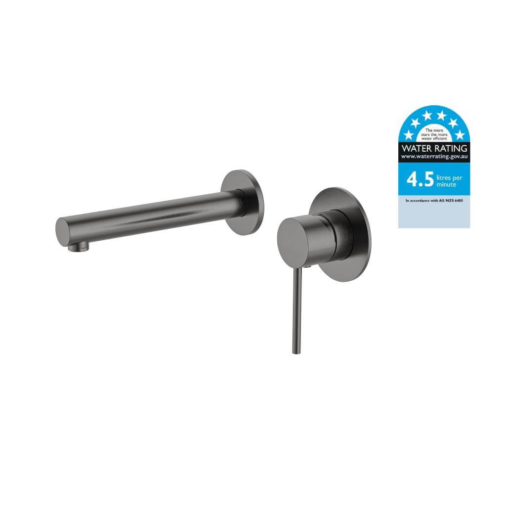 Calla Rounded Square Basin/Bath Wall Mixer with Universal Body
