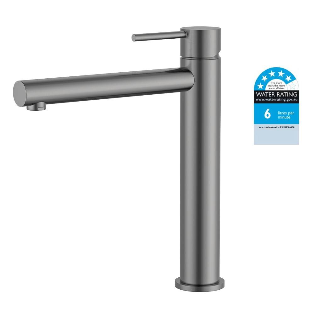 Calla Tall Rounded Square Bathroom Basin Mixer Tap