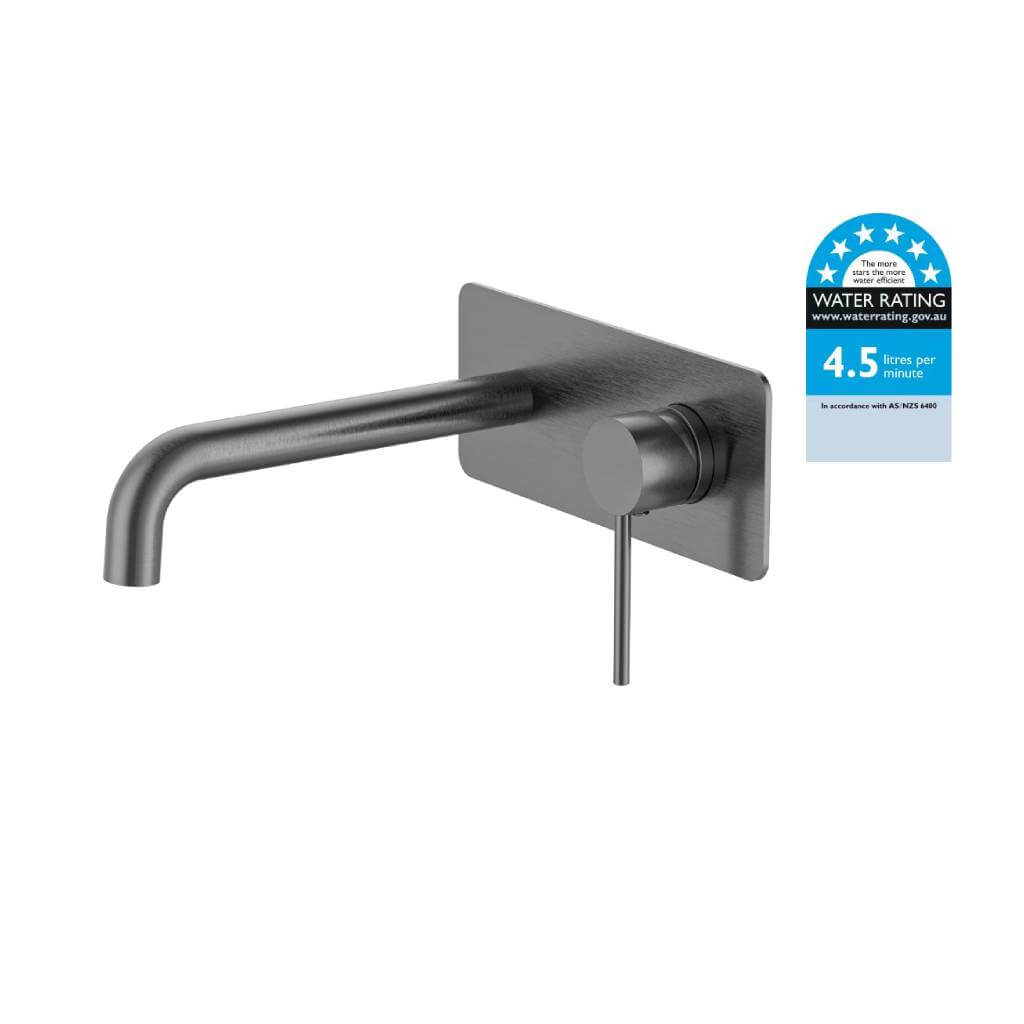 Calla Round Wall Basin/Bath Wall Mixer with Wall Plate and Universal Body
