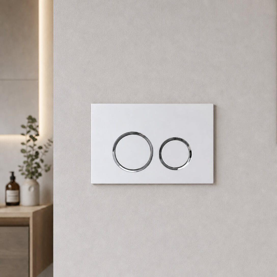 Lumi 560 In-Wall Rimless Tornado Toilet with Round Buttons