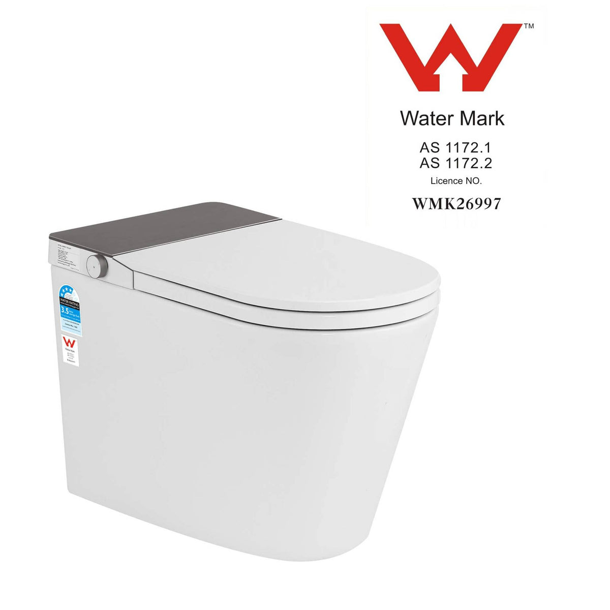 Lumi 678 Built-in Water Tank Smart Toilet with Rimless Tornado Flush